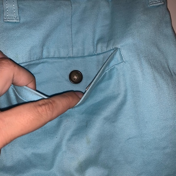 Men’s Size 34 Light Blue Flat Front Shorts - Picture 11 of 13